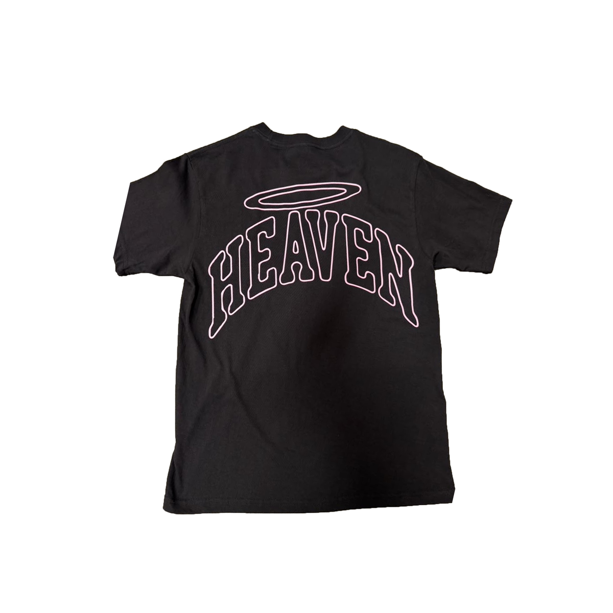 Heaven Virgen De Guadalupe/Arc Logo Tee  - Black/Pink