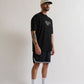 Rear view of the PURE Monclair Black T-shirt displaying the simple design and clean stitching details