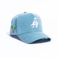 Reference "Paradise LA" Snapback Hat - Washed Blue (REF895)