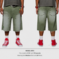 Homme + Femme "Iron Crest" Shorts - Green