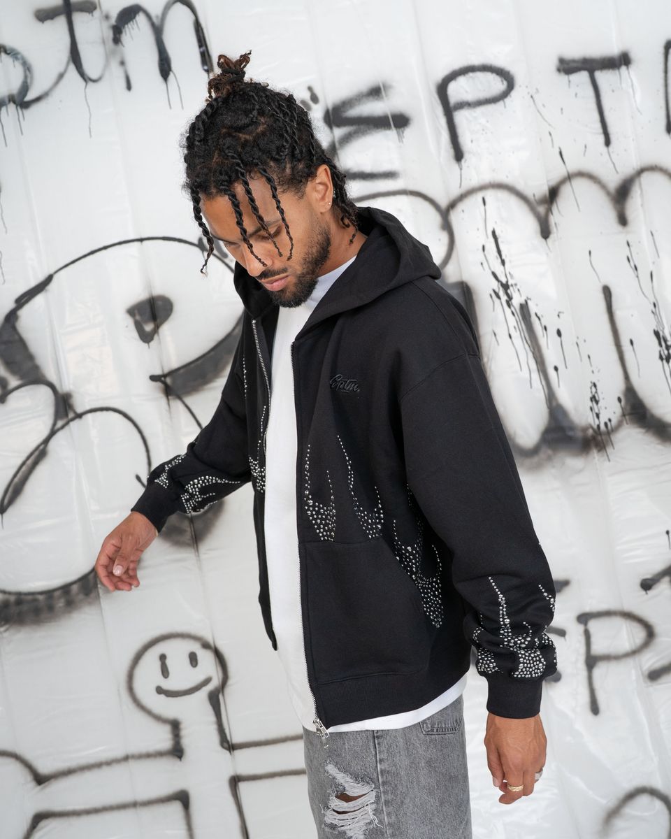 EPTM Metal Flame Zip Up Hoodie - Black (EP12463)