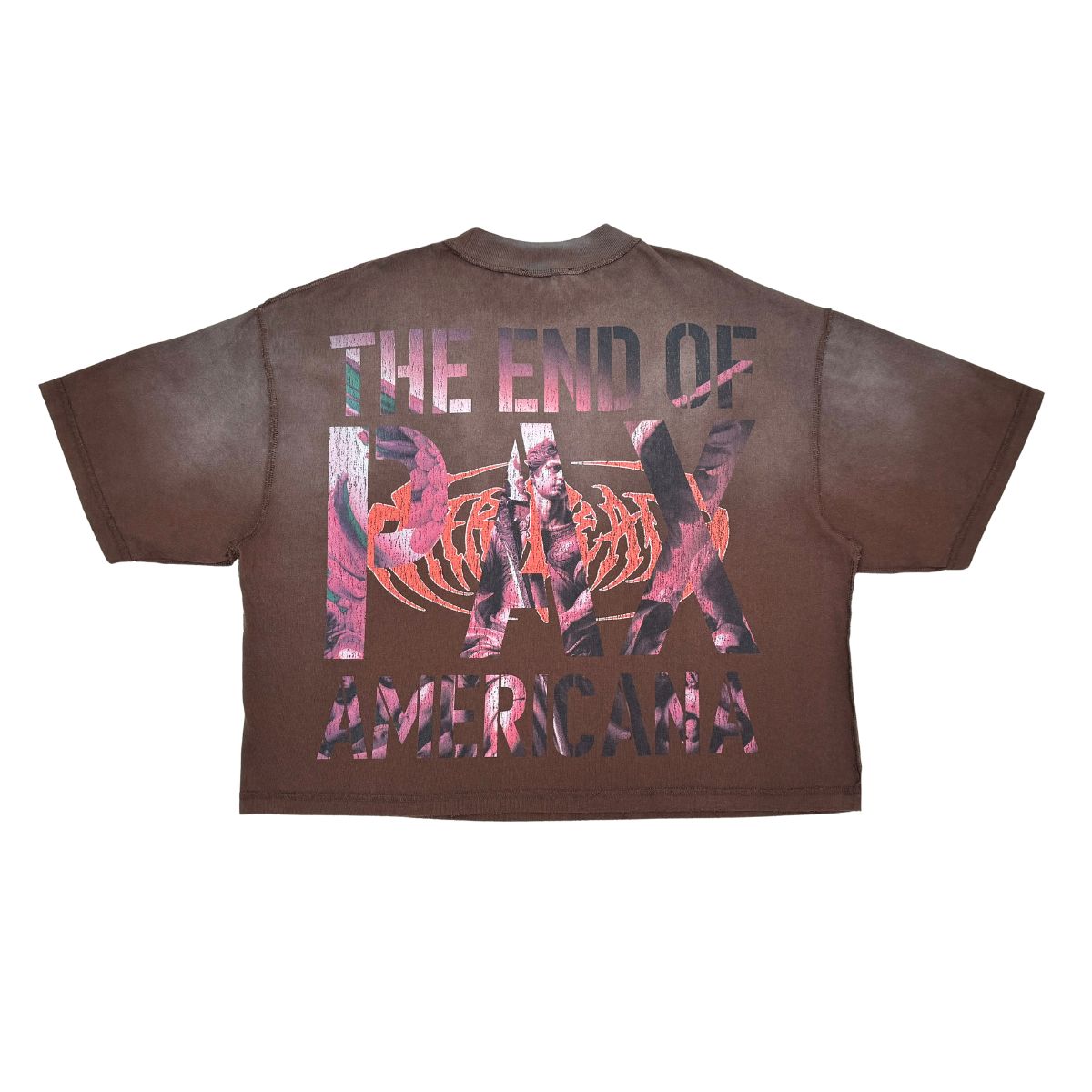 Rare Peace "Dark Age 2.0" All Over Rhinestone Dark Brown Tee