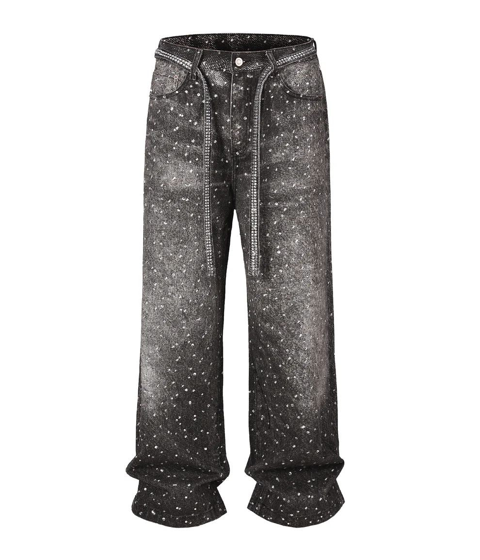 Undeveloped Noir Rhinestone Denim Jeans