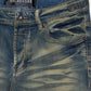 Valabasas Mr Stacked Medium Vintage Stacked Denim Jeans styled with sneakers