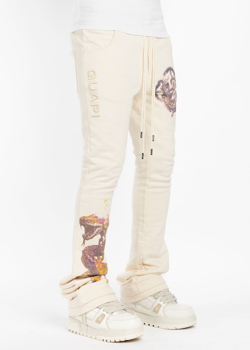 Guapi Cream Venemous Veins Sweat Pants