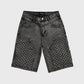 Homme + Femme "Atelier" Quilted Denim Shorts - Black
