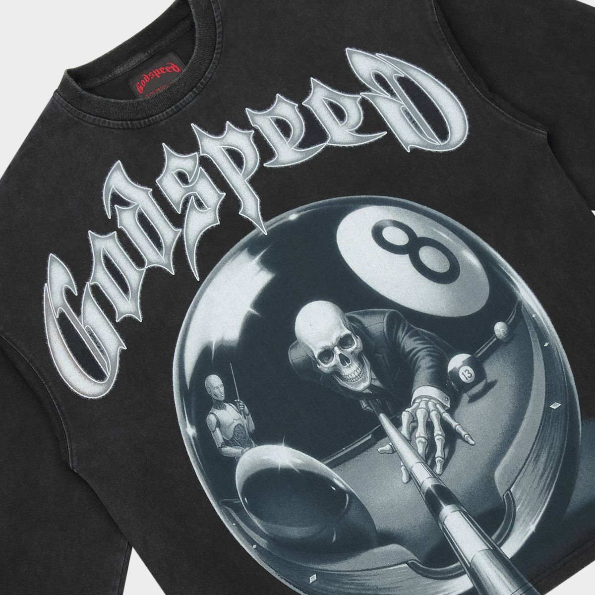 Godspeed 8Ball Long Sleeve - Black Wash
