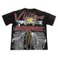 Vtilted "Records" Heavy Black Wash Tee