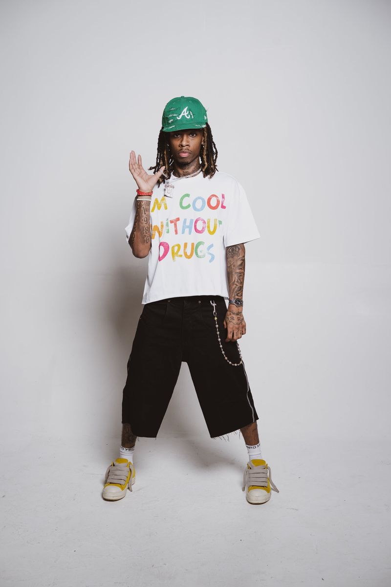Addicts ATL "Cool Without Drugs" Color Letters White Tee