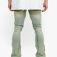 Full view of Valabasas Mr Stacked Vintage Wash Stacked Denim Jeans emphasizing stacked leg design and stylish fit