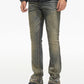 Valabasas "Ion - 33" Inseam" Vintage Wash Waxed Stacked Denim Jeans