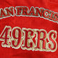 San Francisco 49ers Retro Classic shorts in eggshell and red with detailed stitching