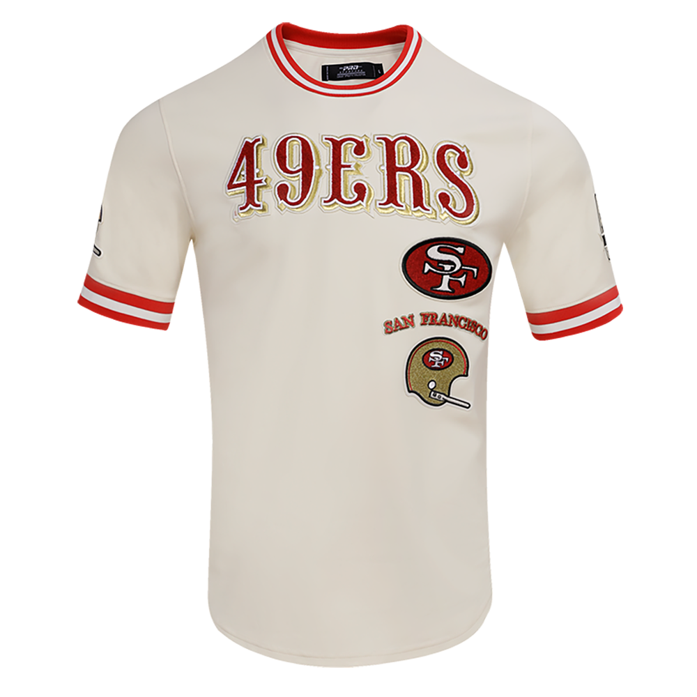San Francisco 49ers Retro Classics Tee in eggshell and red color with team logo