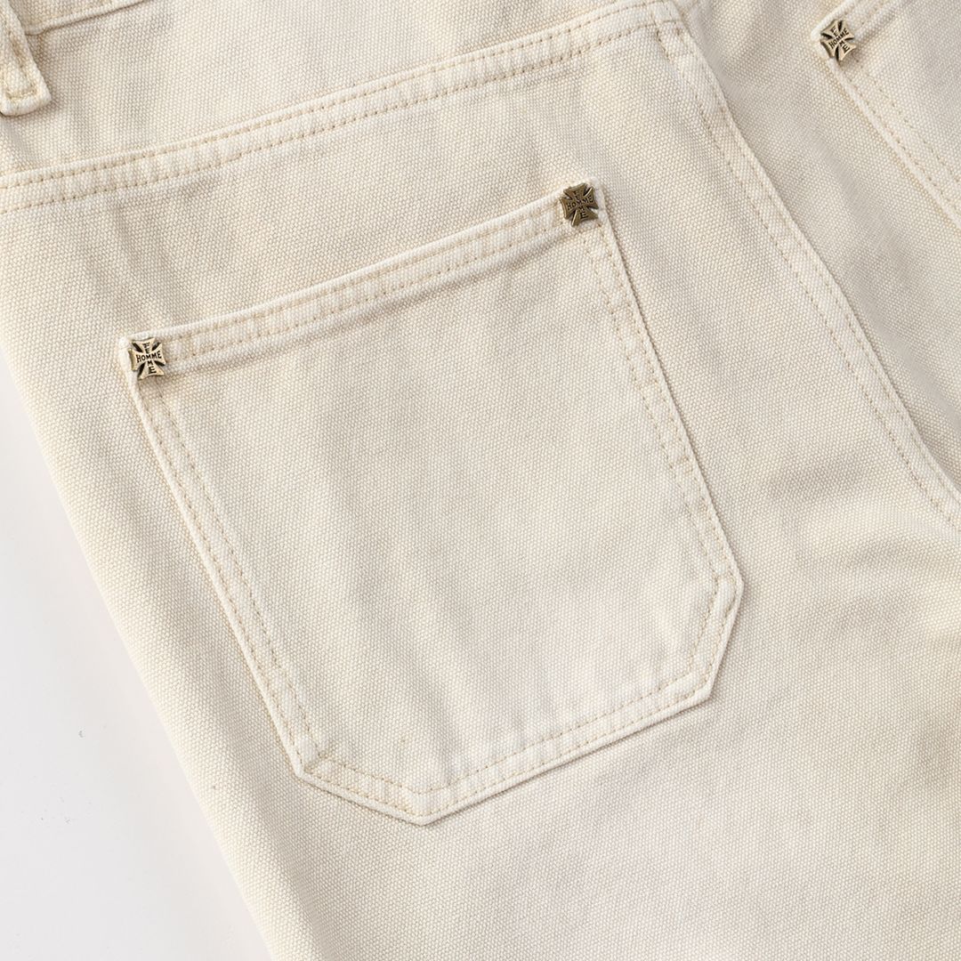 Homme + Femme "Iron Crest" Pants - Cream