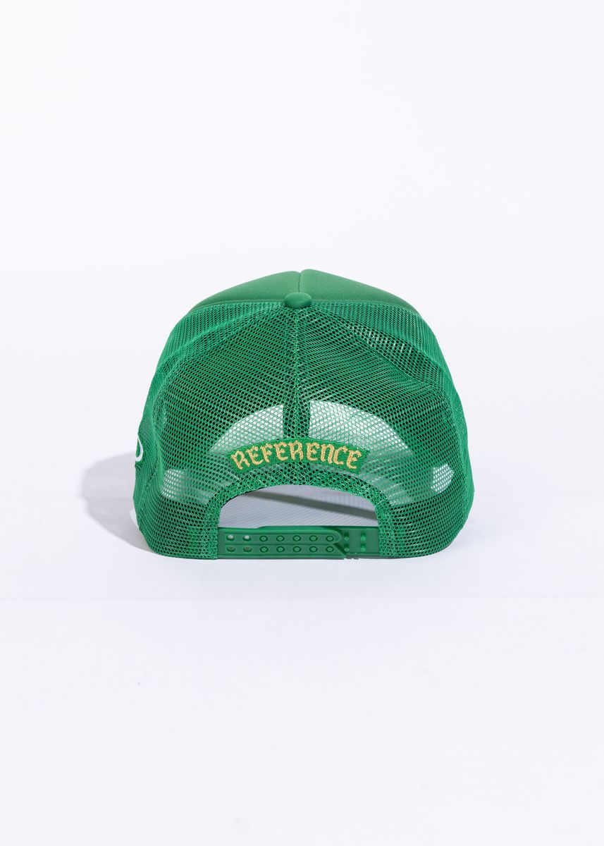 Green Pheagles Trucker Hat with adjustable strap and embroidered logo