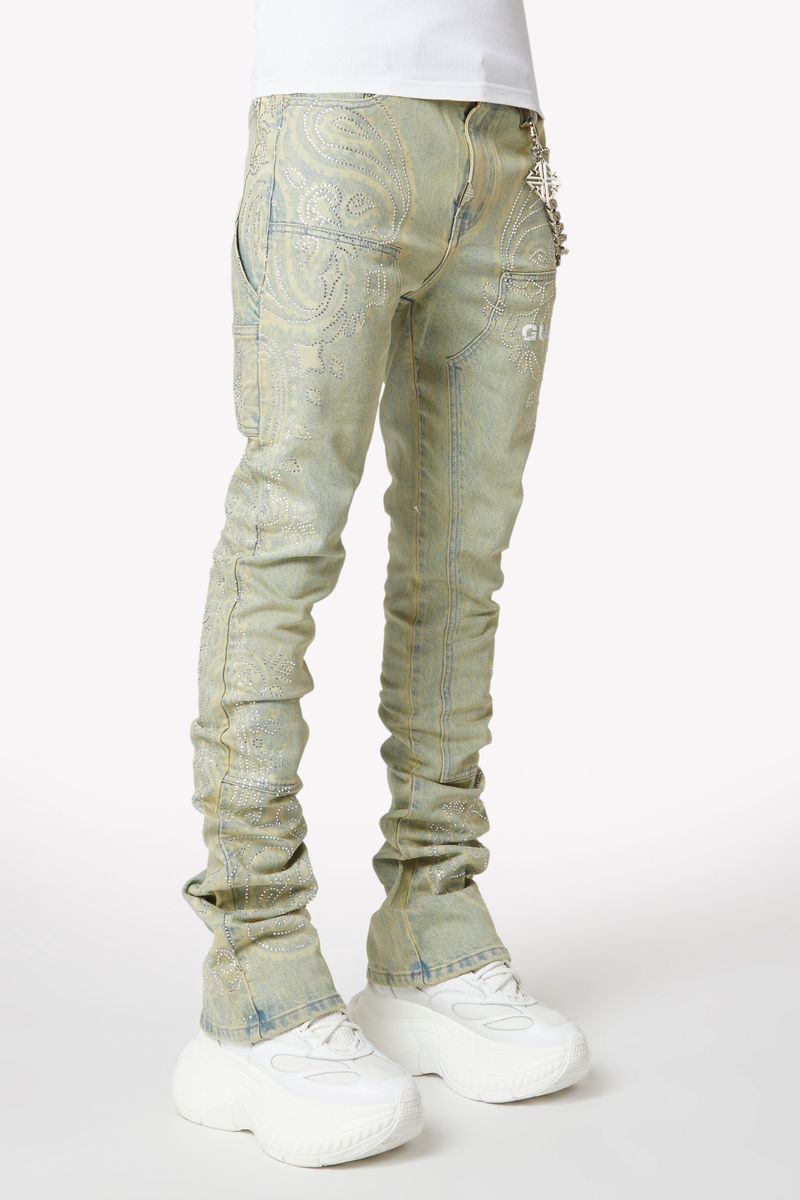 Guapi Vintage Paisley Denim Jeans