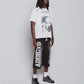 Addicts ATL "Varisty" Black & White 3/4 Shorts