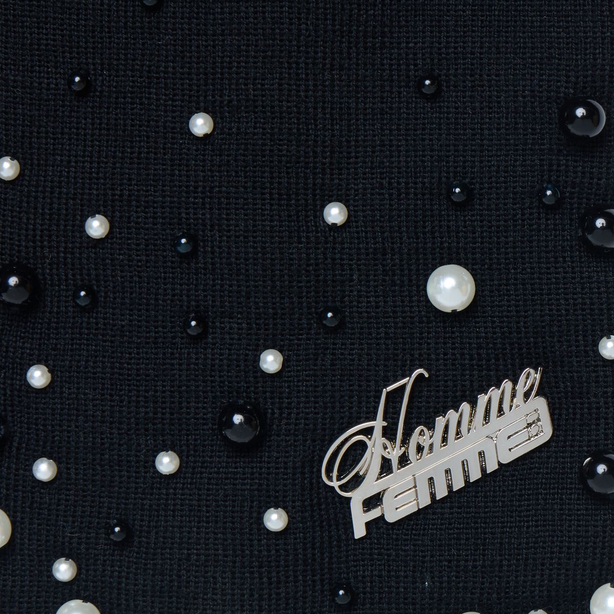 Homme + Femme "Pearl" Beanie - Black