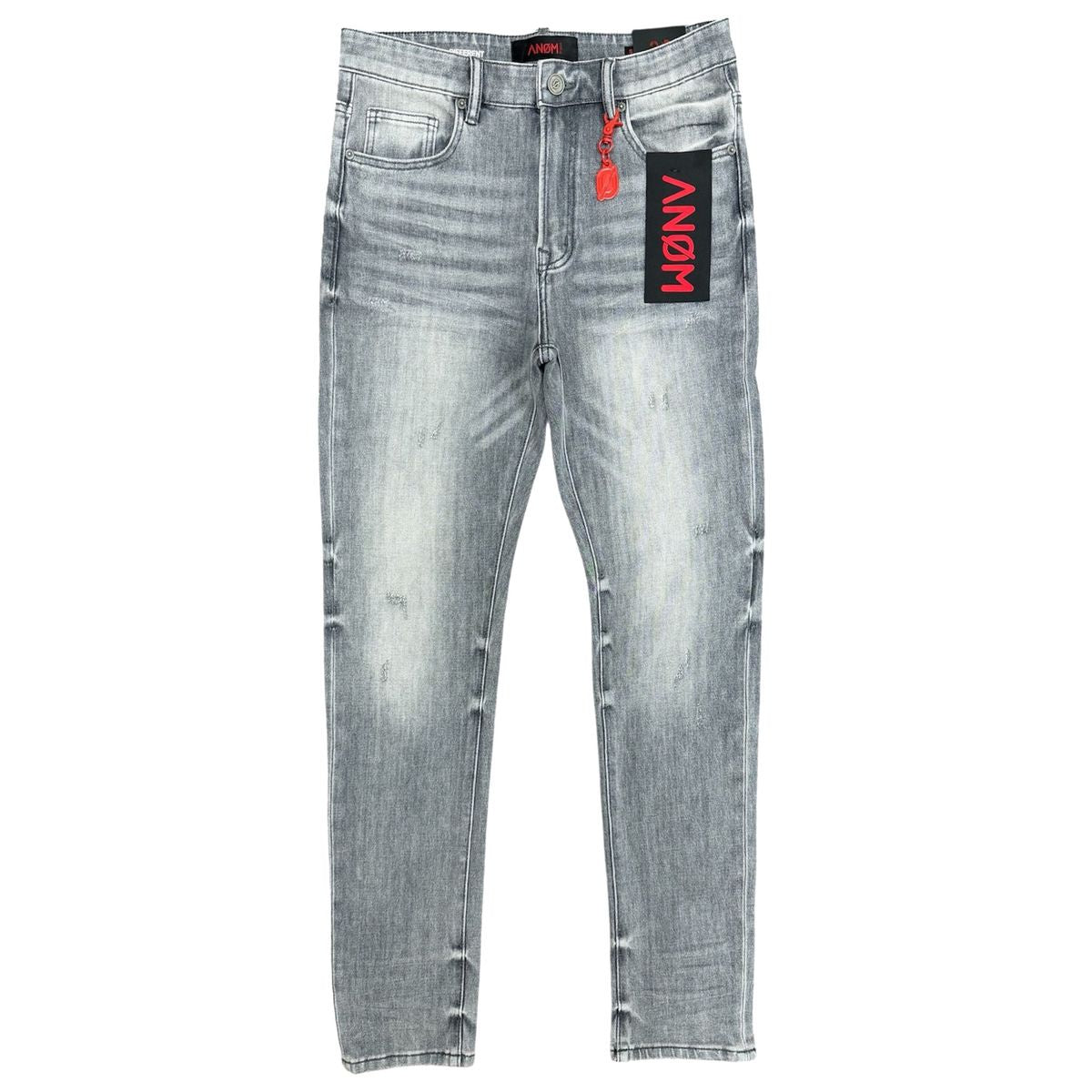 ANOM "360" Gray Wash Skinny Denim Jeans