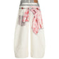 Undeveloped Sagged Pink Denim Jeans