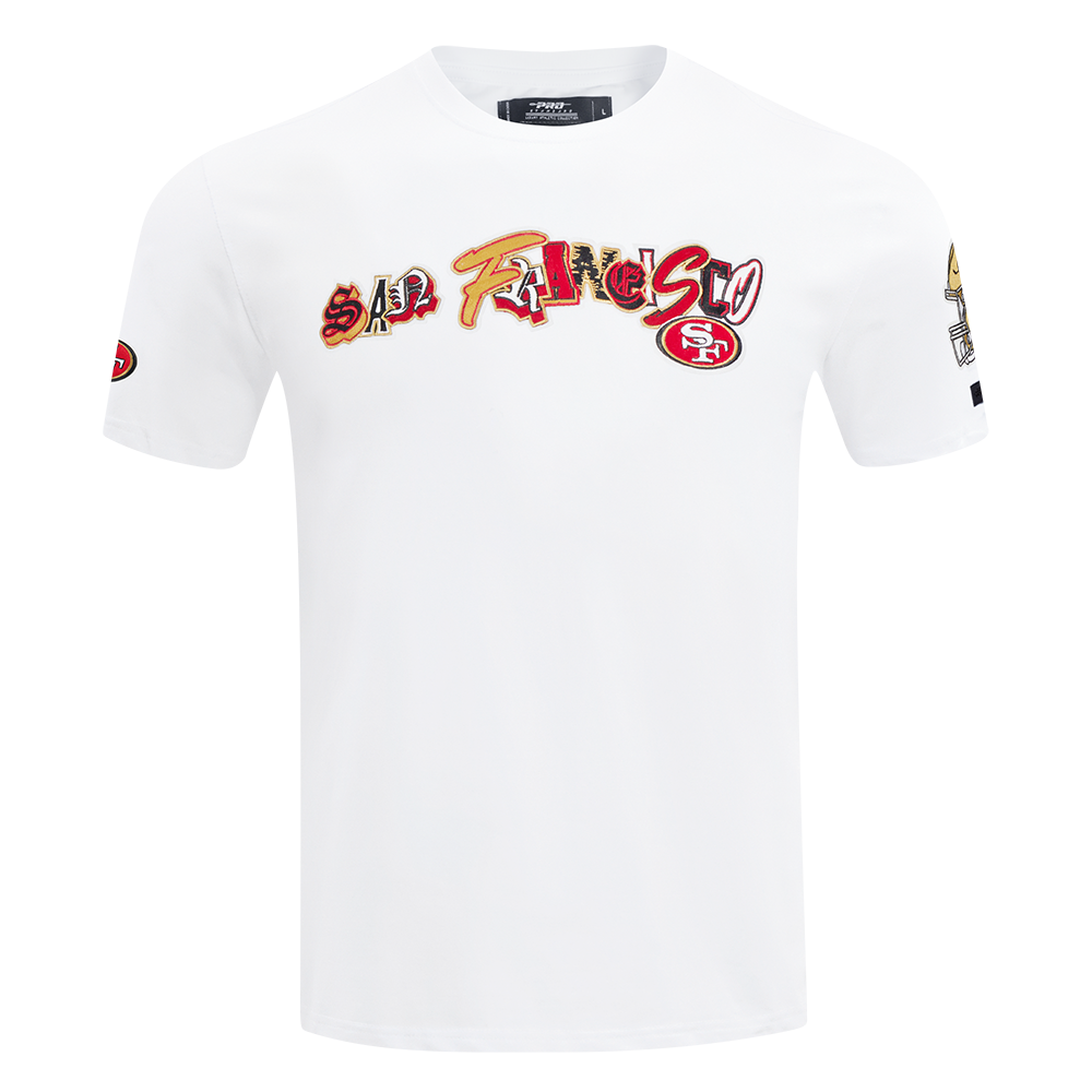 San Francisco 49ers Pro Standard City Ransom Tee in white fabric with team logo