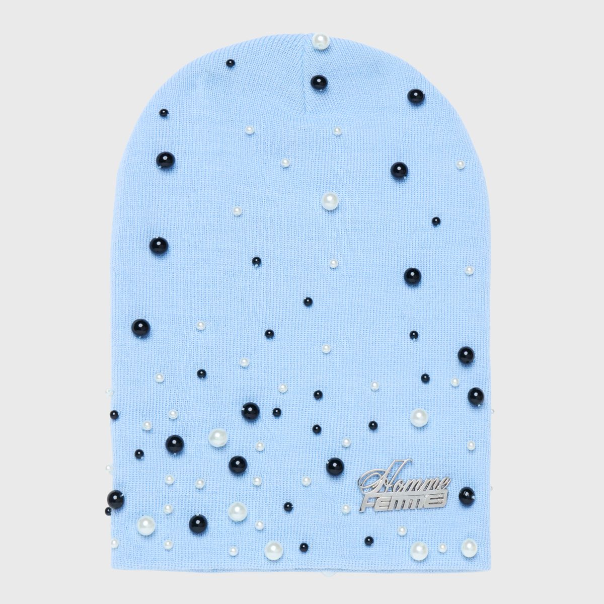 Homme + Femme "Pearl" Beanie - Baby Blue