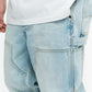 Full-length image of Valabasas Mr Straight light blue wash denim jeans emphasizing straight-leg cut