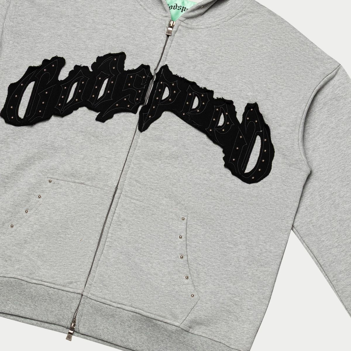 Godspeed Symmetric Studded Boom 2 Hoodie - Grey/Black