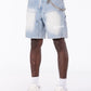 Guapi Aqua Blue Steel Plate Carpenter Shorts