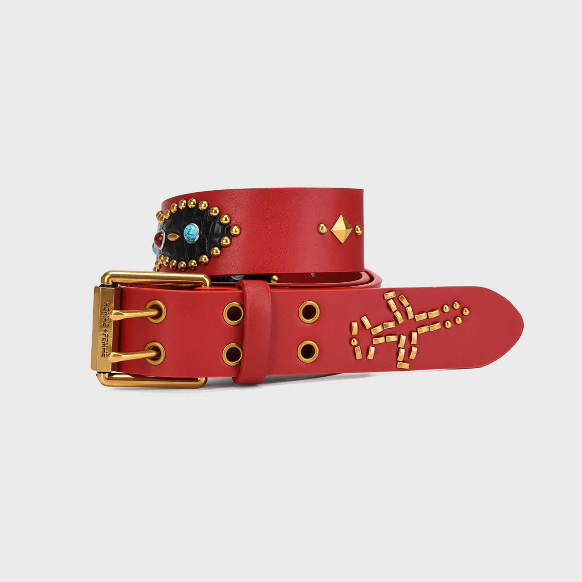 Homme + Femme "Passport" Belt - Red/Black