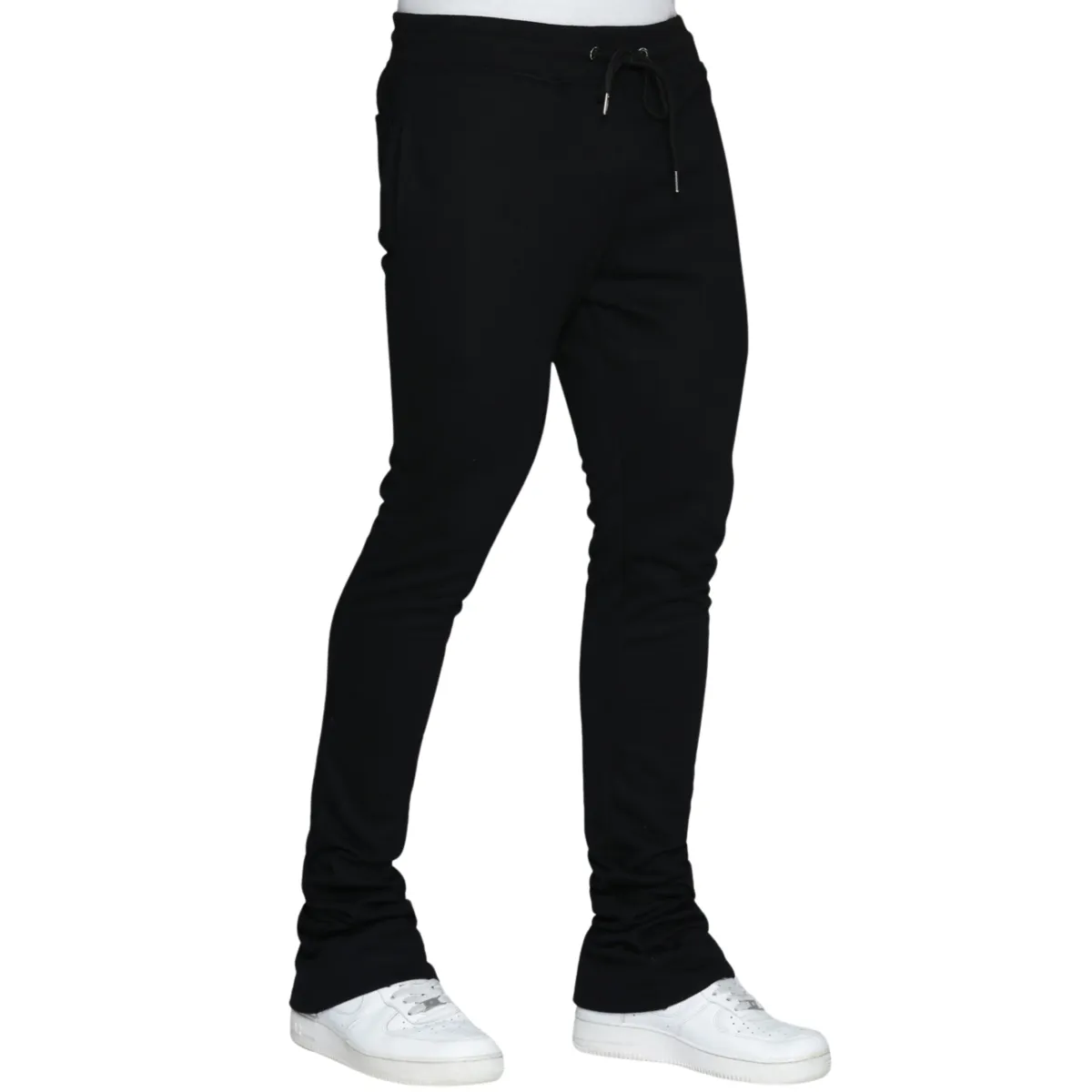 Cozy and stylish Waimea Stacked Fleece Sweatpants in classic Black color