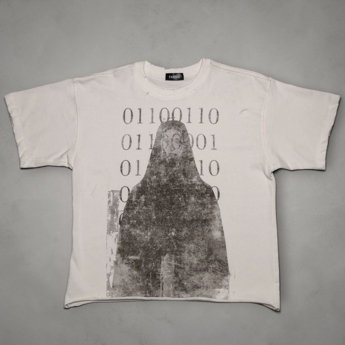 Fabric011 "Coded Girl" White Tee