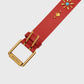 Homme + Femme "Passport" Belt - Red/Black