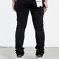 Midnight Black Distressed Skinny Denim Jeans (MB-004)