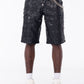 Guapi Obsidian Black Stars Leather Shorts
