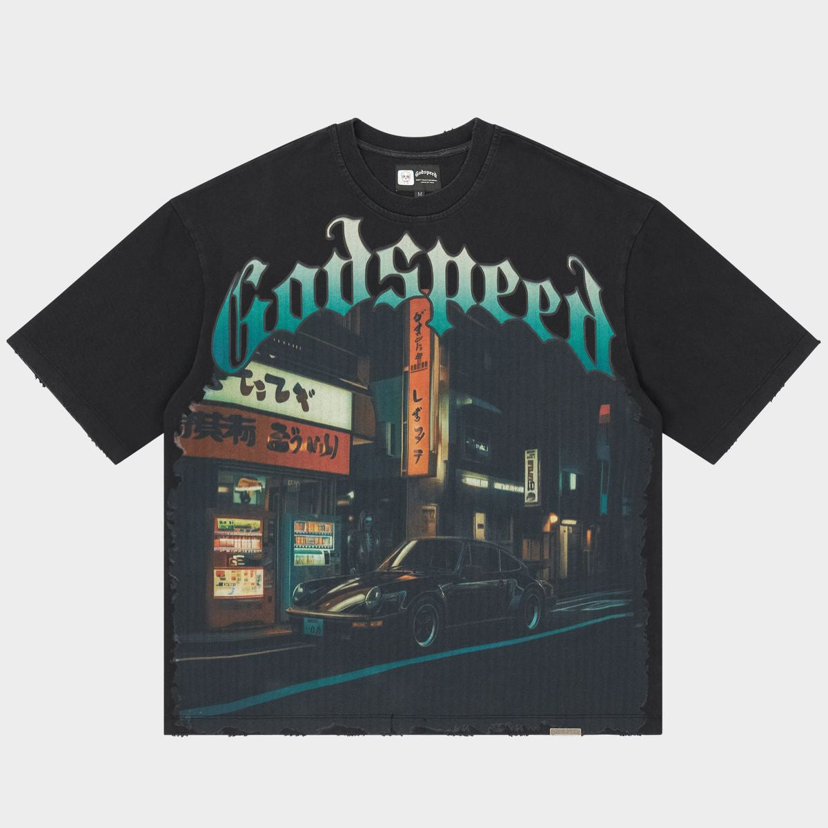Godspeed Pit Stop: Tokyo T-Shirt - Black Wash