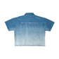 Rare Peace "Value" Zip Down Rhinestone Denim Blue Shirt (RJ6064 )