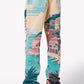 Guapi Portofino Tapestry Pants, high-waisted, wide-leg trousers with intricate floral pattern