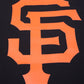 Men's black mesh tee featuring San Francisco Giants branding and taping design for a sporty look
