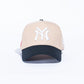 Reference "NY" Snapback Hat - Wheat/Black (REF810)
