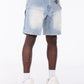 Guapi Aqua Blue Steel Plate Carpenter Shorts