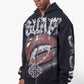 A black hoodie with a chained zip and Guapi logo