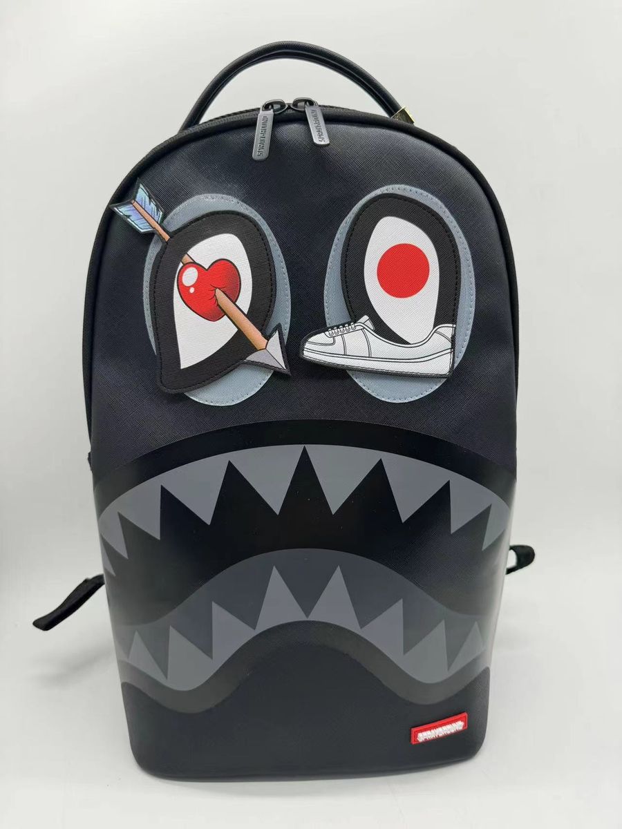 Sprayground Black Removable Eyes Backpack (B7556)