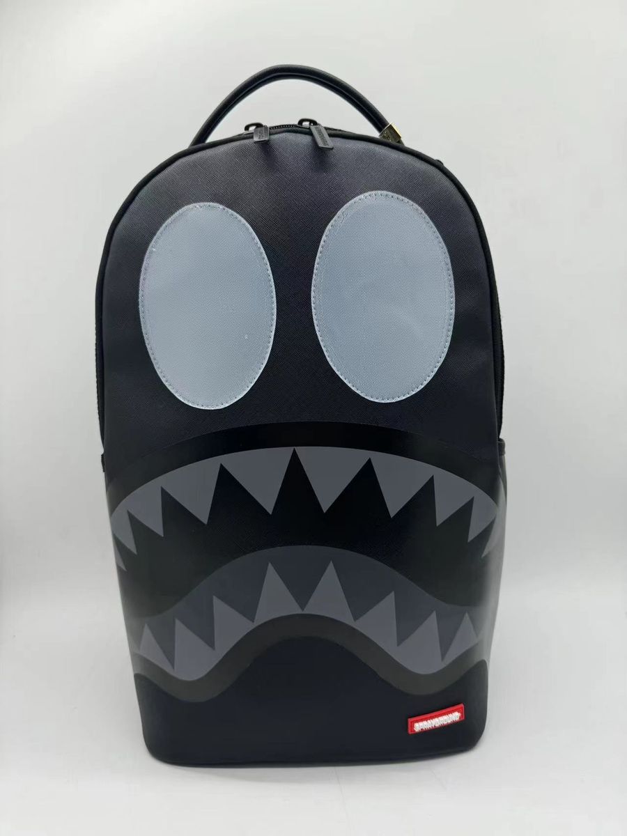 Sprayground Black Removable Eyes Backpack (B7556)