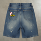 Paradise Lost "Paradise Patchwork" Blue Denim Shorts