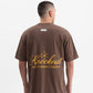 Close-up of the brown fabric showcasing the 200 gram weight for durability