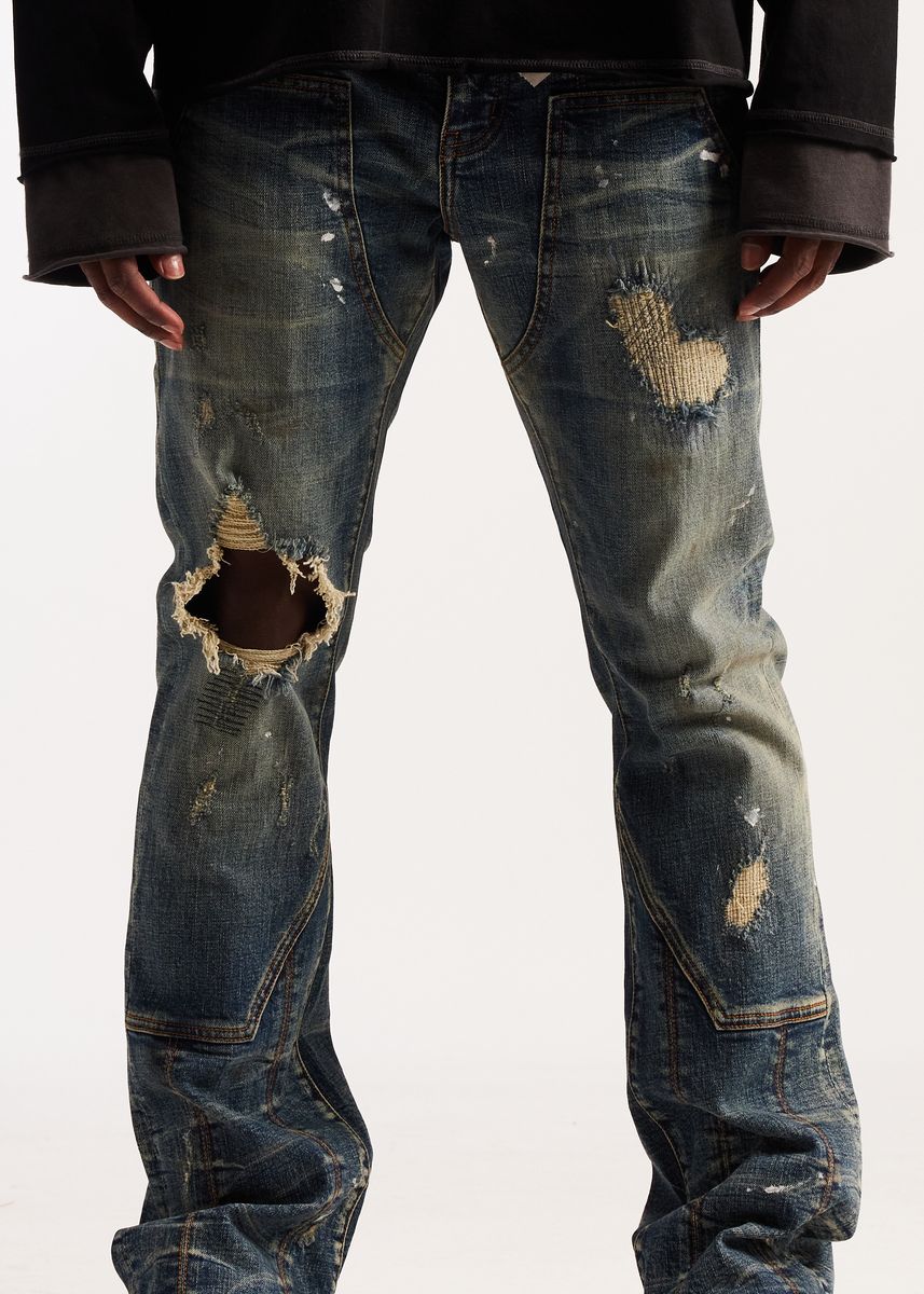 Embellish Vintage Washed Ric Flare Denim Jeans (EMB-S26-25)