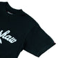 High definition screen print on black and grey tee