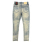 ANOM "360" Vintage Blue Wash Skinny Denim Jeans