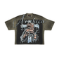 Rare Peace "America First Sword" Rhinestone Olive Tee